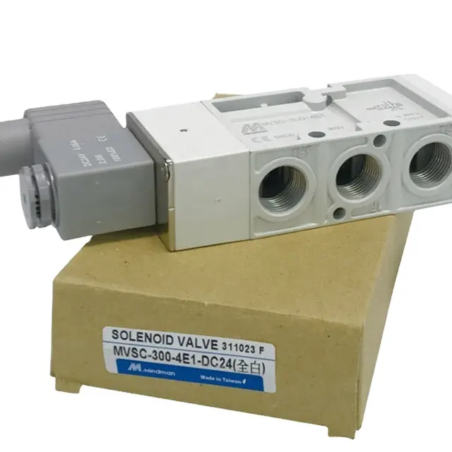 Mindman Original y 100% Nueva válvula solenoide neumática de 5/2 vías de 24vdc de vías