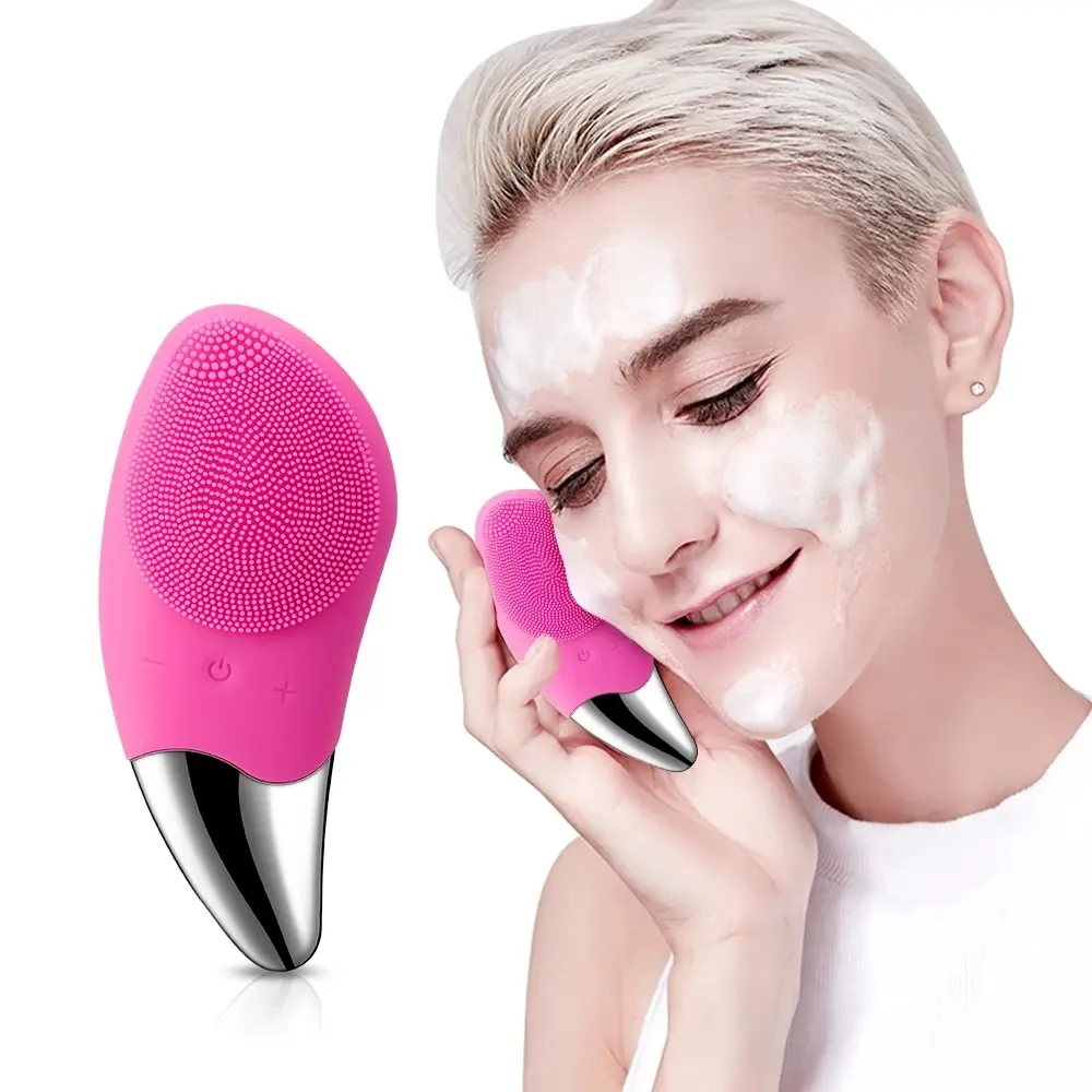 #1688 Factory# Ultrasonic Washing Brush Shake Facial Cleaner Tool Massager Home DIY Beauty Face Skin Scrubber Clean Rechargeable