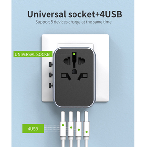 带智能ic USB插头适配器的迷你电气插头和插座通用旅行适配器 - Product Image 4