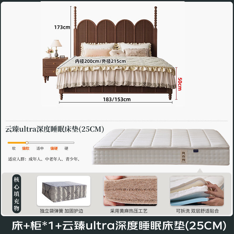 Bedside table * 125CM Yunzhen Deep Sleep Mattress
