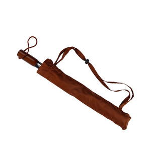 防风自动打开大固体折叠伞与标志 - Product Image 4