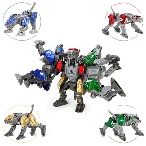 最新デザインキッズ変形ロボットおもちゃ4IN1変形合金ロバートビーストモデル最新ダイキャストおもちゃ変形ロボットおもちゃ - Product Image 1