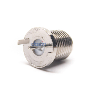 Rf Coaxial 90degree F Type TvメスコネクタケーブルRg6圧縮コネクタオスF-connector右F-typeプラグRg11 - Product Image 2