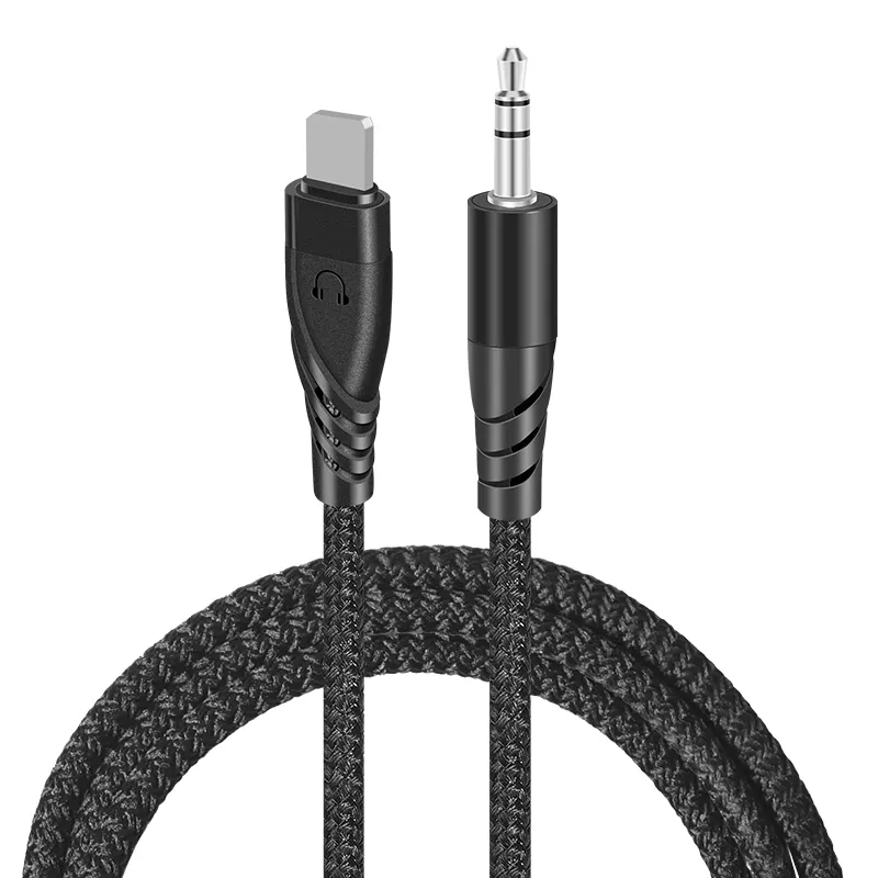For Iphone Wide Range Nice Sound Durable Nylon Braided Aux Cable Audio