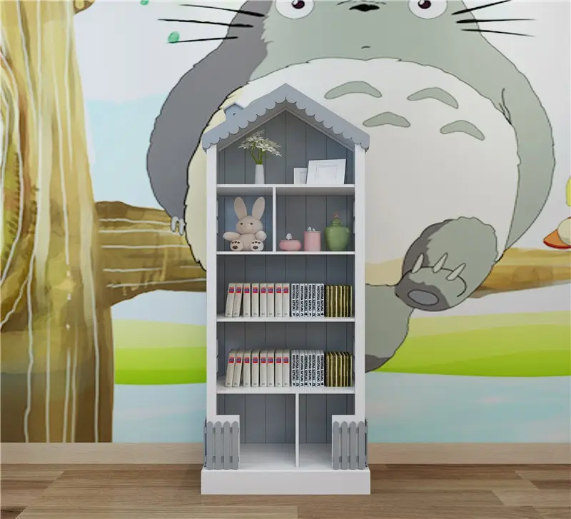 Massief Houten Creatieve Huis-Vormige Kinderkamer Eenvoudige Boekenkast Boekenrek Opbergkast Kast Rek