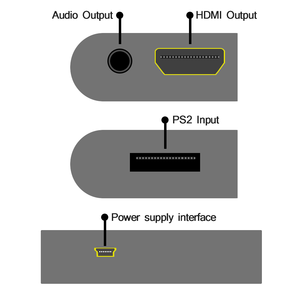 适用于PS2至高清MI音频视频高清转换器适配器，带3.5毫米音频输出PS2HD MI，适用于PS2显示模式 - Product Image 6