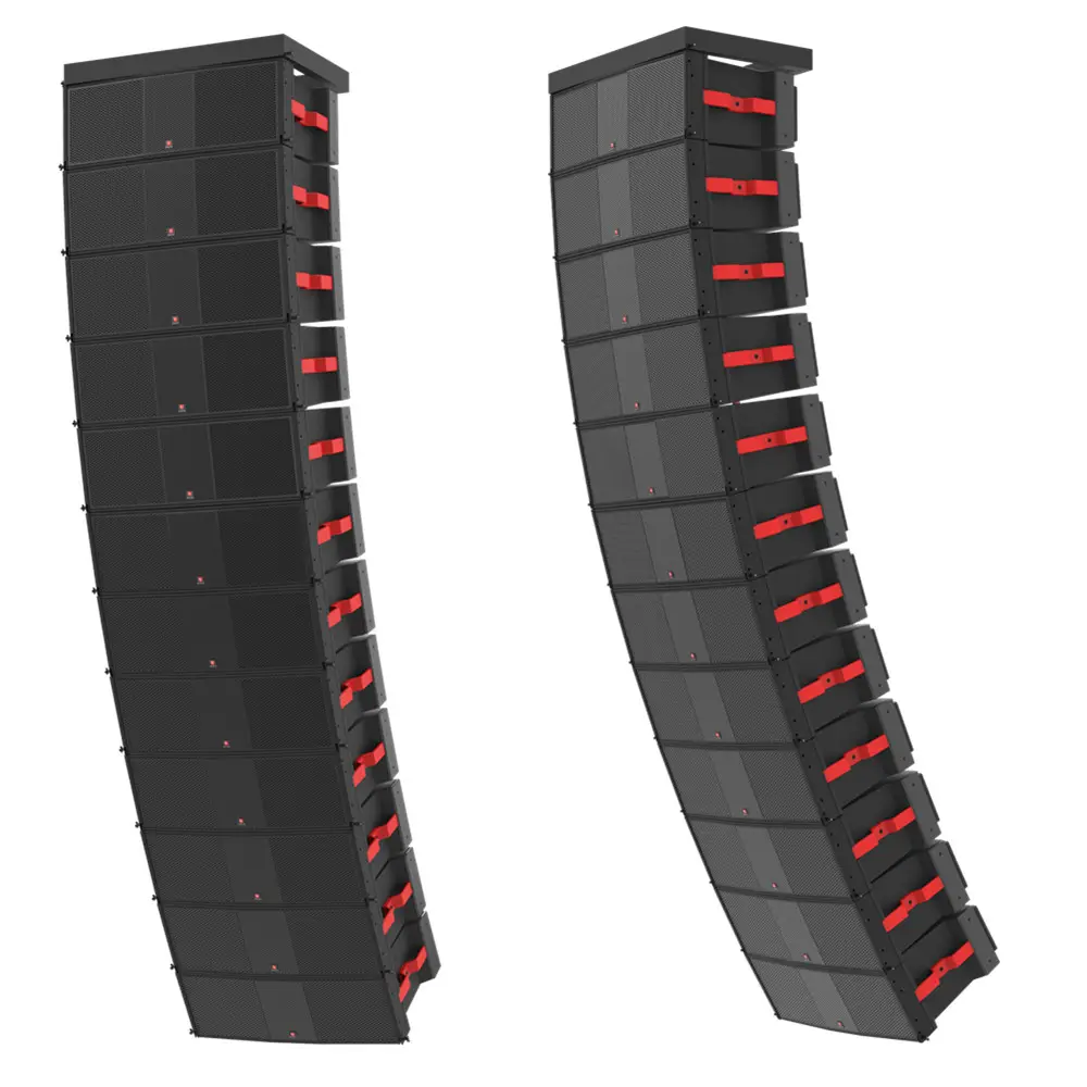 Line array speaker sistem suara profesional, peralatan suara ganda 12 inci koaksial speaker acara luar ruangan