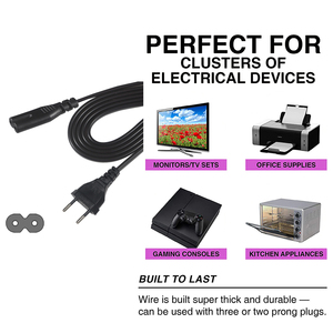 ソケットEu図8プラグIecKema Keur 2.5A250V Kema-Ps3C7-C8電源アダプター用のKeur ACコードケーブル - Product Image 2