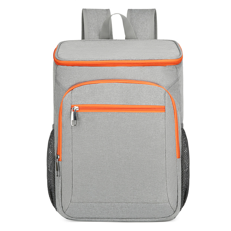 Gray-orange zipper