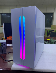 ATX Gaming Computer gehäuse Mid-Tower Computer PC-Gehäuse RGB Transparent Weiß Farbe Desktop-Kunststoffs chrank - Product Image 1