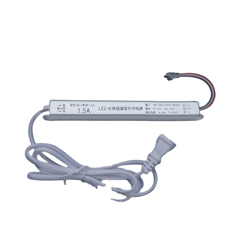 Led cung cấp điện 12V 18W 24W 69W siêu mỏng dải dài hộp Đèn LED ống điều khiển cho ánh sáng gương