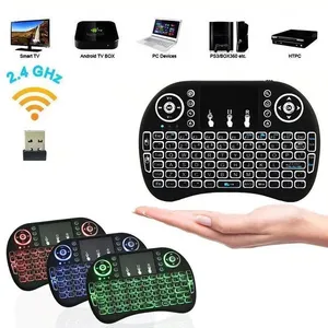 Vendita calda I8 Mini tastiera Wireless 2.4G Mouse aria telecomando Touchpad uso batteria a secco per Android TV Box tastiera Wireless per PC - Product Image 2