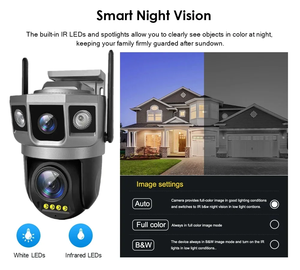 4G Kamera Dual Lens 3 Bildschirm Drahtlose IP-Außen kamera 6K 12MP CCTV Audio Auto Tracking Farbe Nachtsicht - Product Image 5