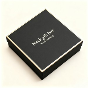 Matte Đen-vàng luxede Hộp giấy cho ăn mặc mực đậu nành ngông cuồng của người đàn ông trang phục hộp giấy có thể tái chế cơ sở và nắp trang phục chính thức hộp - Product Image 4