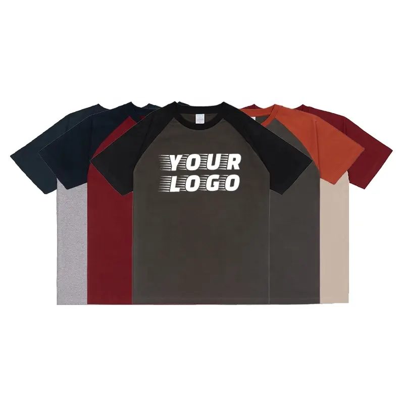 Magliette pesanti con Logo personalizzato all'ingrosso magliette da uomo oversize 100% cotone 230gsm di alta qualità