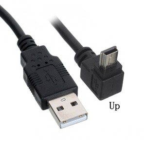 新的迷你USB 90度上下左直角USB 2.0用于相机MP4平板电脑的公电缆 - Product Image 6