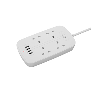 Recién llegado, enchufe de extensión de alimentación de salida UK de 4 vías multifunción con enchufe UK - Product Image 5