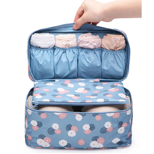 Bolsa de cosméticos organizadora de impresión personalizada, plegable, resistente al agua, maquillaje grande con asa, venta al por mayor