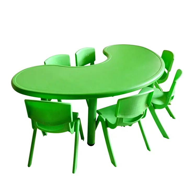 طاولة بلاستيكية نصف قمر للأطفال عالية الجودة بأحدث تصميم