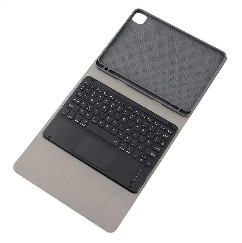 Touch Pad teclado inalámbrico funda de TPU suave PU cuero lápiz ranura anticaída Tablet funda para IPad Pro 11 2021 Air4 10,9 Universal