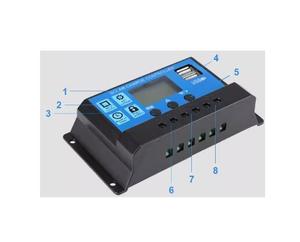 Solar laderegler 12V 24V Auto PWM-Controller LCD-Anzeige 5V Dual-<span class=keywords><strong>USB</strong></span>-Ausgangs regler 60A/50A/40A/30A/20A/10A
