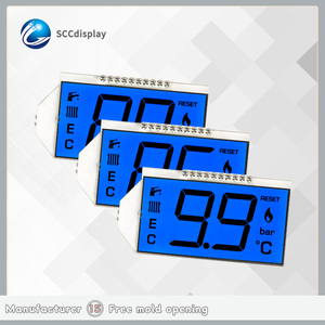 Display lcd a prezzo appropriato 7 segmento SJXDGN024 TN retroilluminazione blu positiva 4.5V numeri a due cifre display segmento - Product Image 1