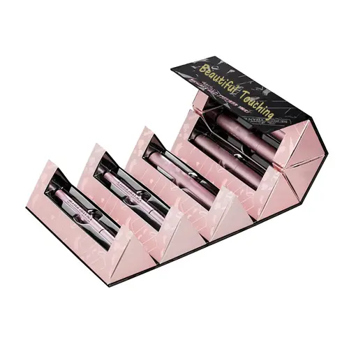 Embalagem personalizada de caixa de papelão para cosméticos à prova d'água, para rímel, delineador, soro, marca própria, caixa de maquiagem em ouro rosa de 5ml