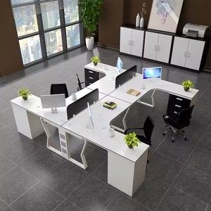 Escritorio de oficina moderno en forma de L tamaño personalizado Escritorio de ordenador sencillo y elegante - Product Image 2