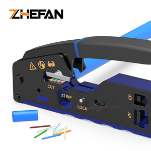 Ethernet Wire <strong>Cutter</strong> for Rj45 Cat5 Cat5e Cat6 Cat6a Connectors Network Cable Crimper Rj45 Crimp Kit Pass Through Crimping Tool - Product Image 2