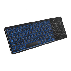 Teclado táctil retroiluminado RGB con Bluetooth tipo C, panel táctil recargable con panel numérico para iPad, tableta, teléfono inteligente, Android, iOS y Windows - Product Image 2