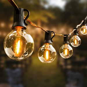 Cadena de luces para exteriores de 53,2 pies, cadena de luces <span class=keywords><strong>LED</strong></span> G40 para festivales con 30 bombillas transparentes inastillables, cadena de luces <span class=keywords><strong>LED</strong></span> de globo impermeable - Product Image 1