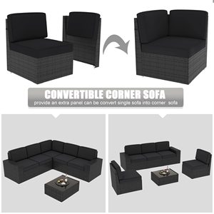 متين مقاوم للماء الروطان للفناء حديقة الفناء لغرفة المعيشة لتناول الطعام فندق شقة الأثاث استخدام - Product Image 5