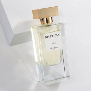 Fragrance Thick Bottom 60ml <strong>2</strong> Oz 80ml Parfum <strong>Perfume</strong> Glass High Rectangle Bottle With Pressurized Atomizer - Product Image 1