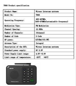 Citofono da camera a camera sistema interfono Anti-interferenza e a lungo raggio per affari In due modi In stock - Product Image 5