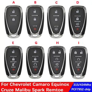 C-hevroletカーリモコンCN014082-E HYQ4AA ID46PCF7952チップ315/434mhzカマロエクイノックスC-ruzeマリブスパークスマートカーキー - Product Image 2