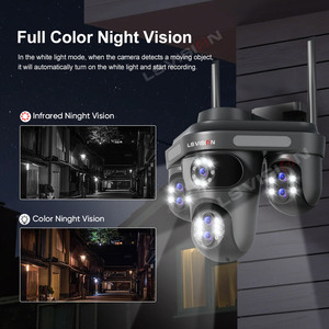 LS VISION 2025 Cámara DE SEGURIDAD Ultra HD 14MP 360 ° Panorámica Seguimiento automático Siete lentes Cuatro pantallas Tri-Ptz Granja de sirenas incorporada - Product Image 4