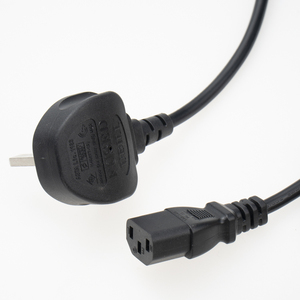 Sigorta ile yüksek kalite 3 tel İngiltere standart AC güç kablosu bilgisayar için 3Pin fiş güç kablosu - Product Image 1