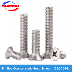 M1.6 M2 M2.5 M3 M4 M5 M6 M8プラスネジ皿頭ネジフラットヘッドマシンボルトISO7046304ステンレス鋼 - Product Image 2