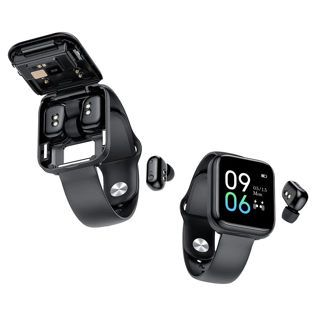 Headphone Wireless TWS Earbuds Smart Watch with Earbuds Earphone Headsets IP7 Waterproof Smart Watch Wireless Earphone 2 in 1