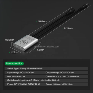 Prezzo di fabbrica interruttore sensore dimmer tattile alla moda BS014 interruttore sensore tattile 12V specchio luminoso a led di alta qualità - Product Image 4