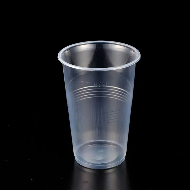 ถ้วยพลาสติก Teacupp ขนาด1000มล. 34ออนซ์,ถ้วยพลาสติกใสแบบใช้แล้วทิ้งโลโก้แบบกำหนดเอง