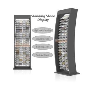 2025 nuovo stile da pavimento in piedi mostra scaffali in pietra finta porta Display prezzo Showroom espositore in pietra