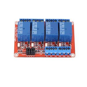 Relé de 4 canales CC, 5V, 12V, 24V, módulo de protección de relé, placa de Control