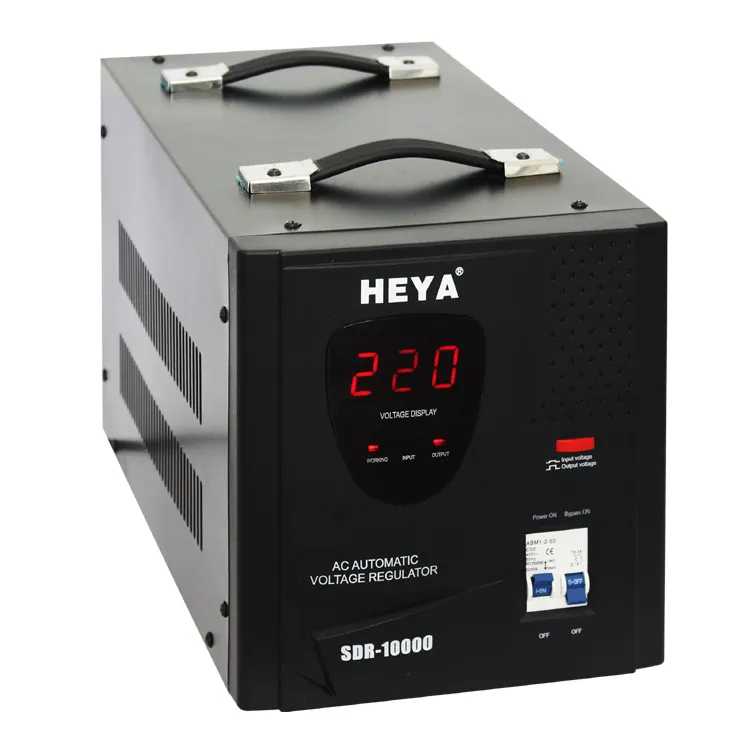 8/12KVA 220V 안정적인 AC 전압 안정기/조절기 패션 디자인 ISO9001 인증 LCD 디스플레이 단상 SVC SDR SVR