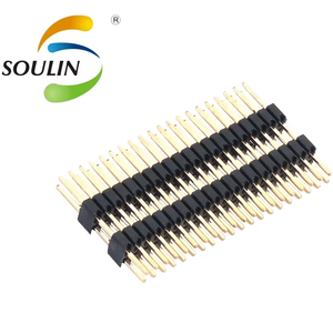 Soulin Support OEM 2-<strong>40pin</strong> Pin <strong>Header</strong> Connector 1.0 1.27 2.0 2.54 3.96 5.08 mm Pitch Double Row Vertical Male Female Pin <strong>Header</strong> - Product Image 4