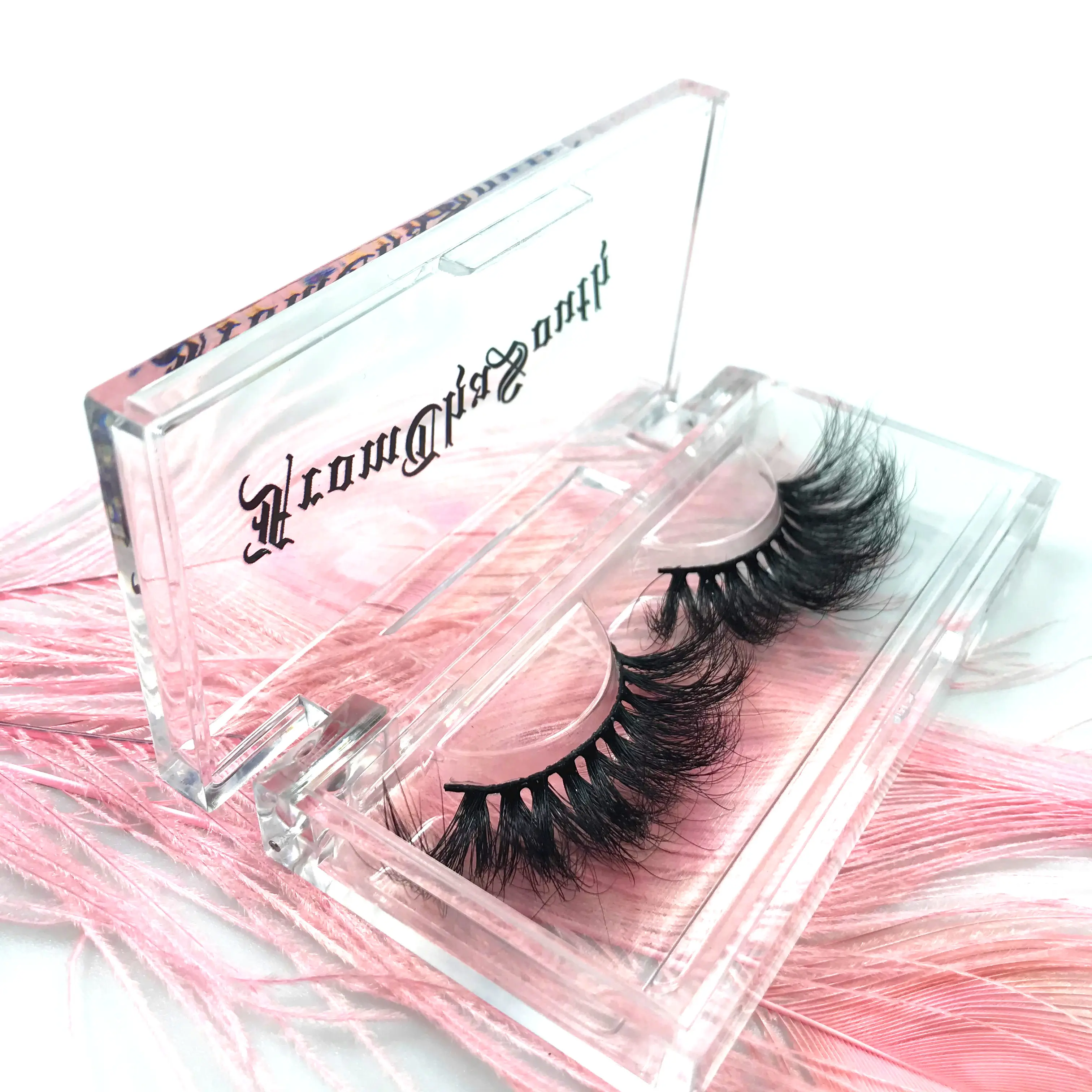 Ấn Tượng 25 Mét Dài Lông Mi 3d Lash Vendor Acrylic Lash Hộp Rỗng Nhựa Lông Mi Nhà Cung Cấp Tùy Chỉnh Hộp