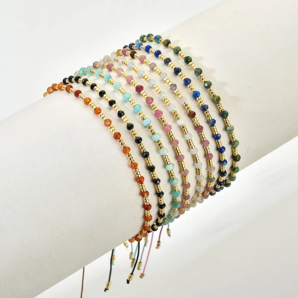 New Fashion Cute Design Kleine japanische Samen perlen Miyuki Handmade Macrame verstellbare Armband Frauen
