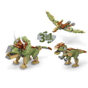 ชุดตัวต่อไดโนเสาร์หลายสไตล์ของเล่น Tyrannosaurus Rex ฟิกเกอร์ไดโนเสาร์4-in-1Dinosaurs - Product Image 5