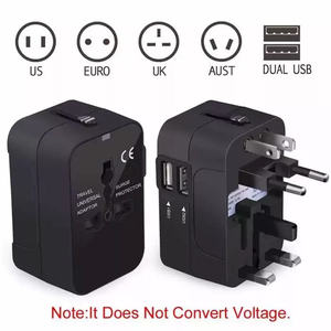 XY All-in-one ที่ชาร์จ USB คู่2.1A ปลั๊กไฟ AC อะแดปเตอร์การเดินทางสากลพร้อมฟังก์ชั่น QC3.0 - Product Image 2