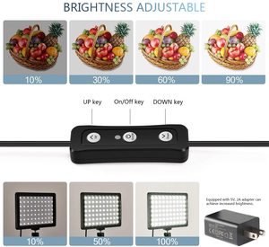 Led Video aydınlatma kiti dim 5600K USB 70 LED Video işığı ile Mini ayarlanabilir Tripod standı ve renk filtreleri masa üst - Product Image 3